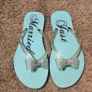 Bridal flip flops size 10